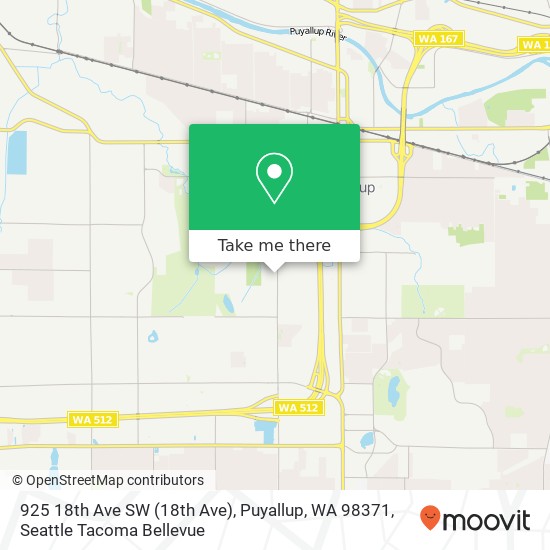 Mapa de 925 18th Ave SW (18th Ave), Puyallup, WA 98371