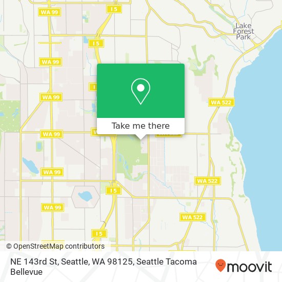 Mapa de NE 143rd St, Seattle, WA 98125