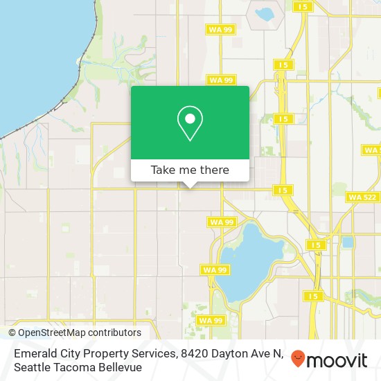 Mapa de Emerald City Property Services, 8420 Dayton Ave N