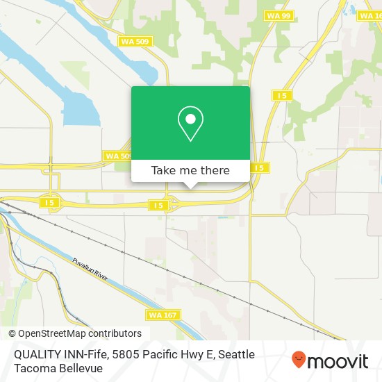 QUALITY INN-Fife, 5805 Pacific Hwy E map