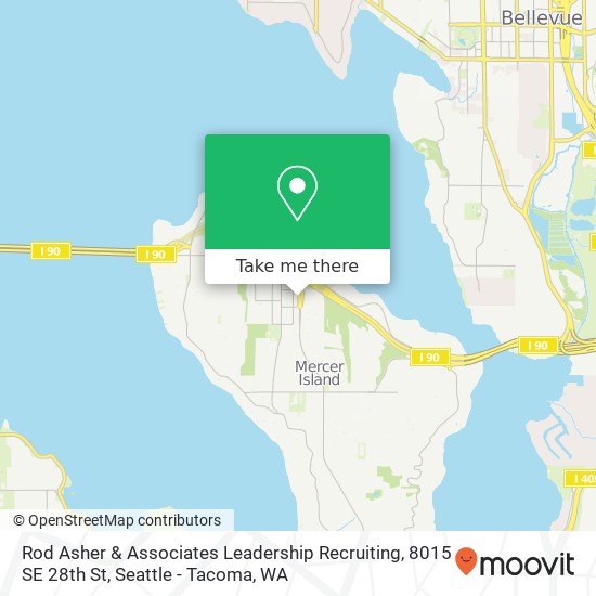 Mapa de Rod Asher & Associates Leadership Recruiting, 8015 SE 28th St