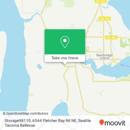 Mapa de Storage98110, 6544 Fletcher Bay Rd NE