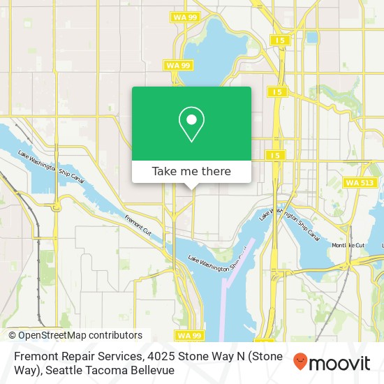 Mapa de Fremont Repair Services, 4025 Stone Way N