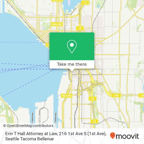 Mapa de Erin T Hall Attorney at Law, 216 1st Ave S