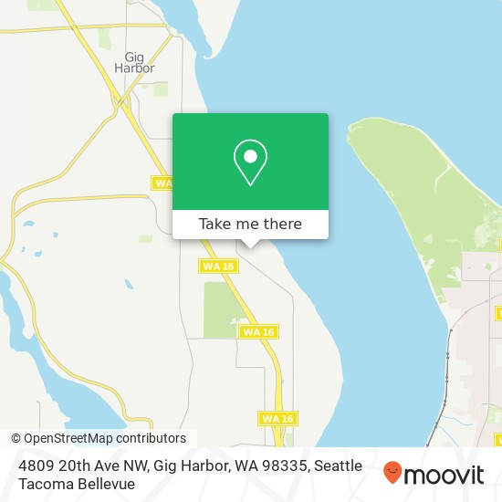 4809 20th Ave NW, Gig Harbor, WA 98335 map