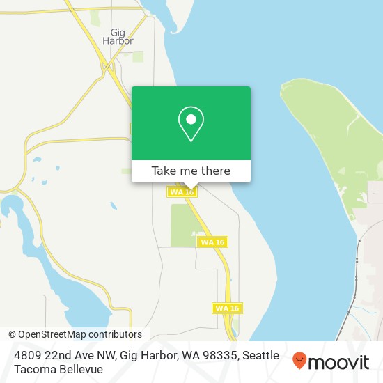 Mapa de 4809 22nd Ave NW, Gig Harbor, WA 98335