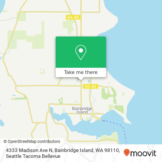 Mapa de 4333 Madison Ave N, Bainbridge Island, WA 98110