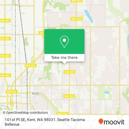 101st Pl SE, Kent, WA 98031 map