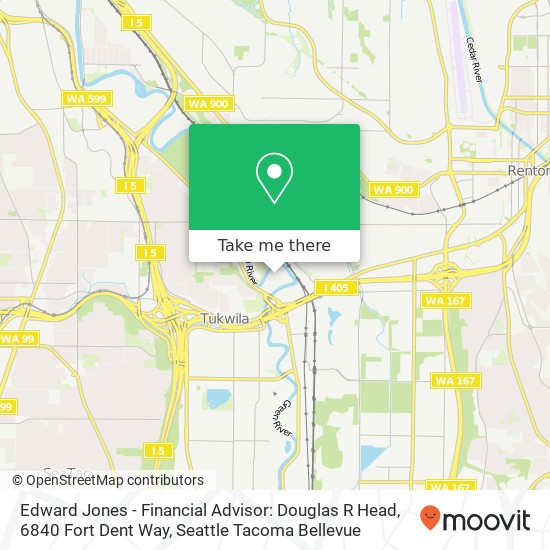 Mapa de Edward Jones - Financial Advisor: Douglas R Head, 6840 Fort Dent Way