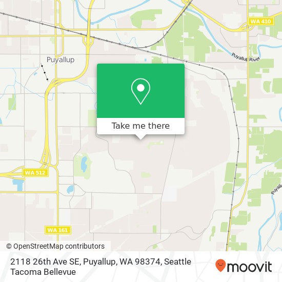 Mapa de 2118 26th Ave SE, Puyallup, WA 98374