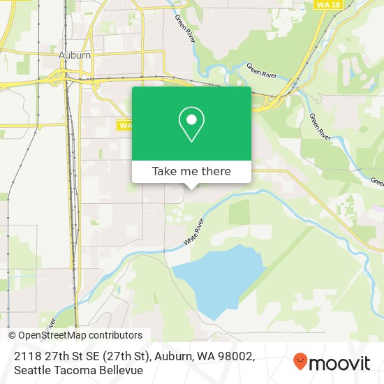 Mapa de 2118 27th St SE (27th St), Auburn, WA 98002