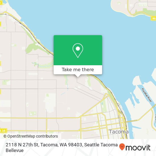 Mapa de 2118 N 27th St, Tacoma, WA 98403