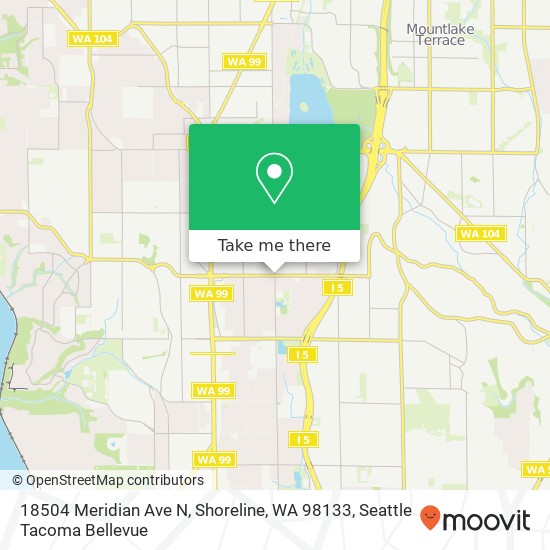 Mapa de 18504 Meridian Ave N, Shoreline, WA 98133