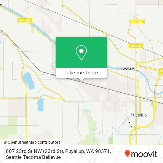Mapa de 807 23rd St NW (23rd St), Puyallup, WA 98371