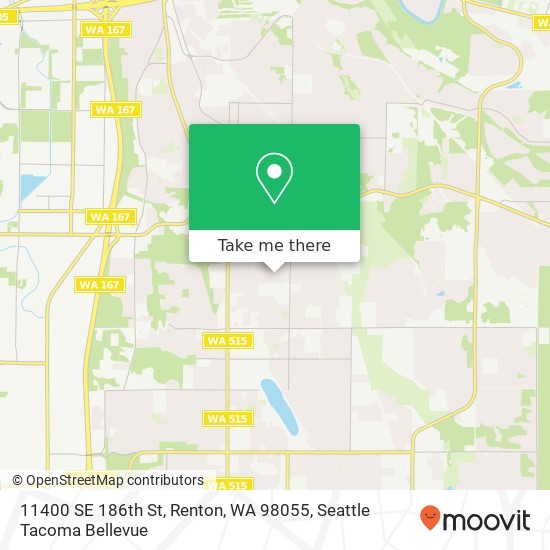 Mapa de 11400 SE 186th St, Renton, WA 98055