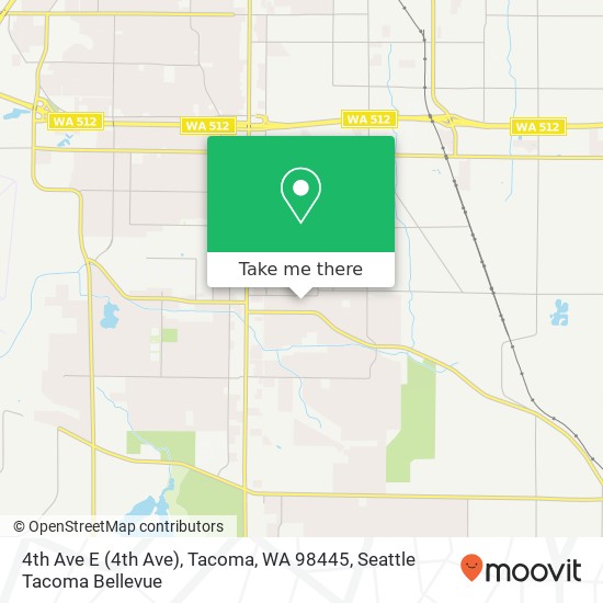 Mapa de 4th Ave E (4th Ave), Tacoma, WA 98445