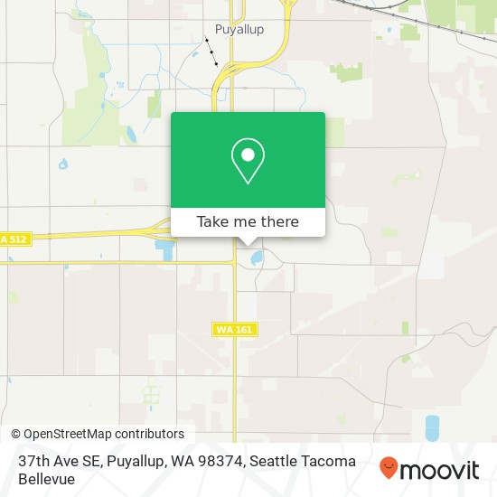 Mapa de 37th Ave SE, Puyallup, WA 98374