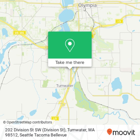 202 Division St SW (Division St), Tumwater, WA 98512 map