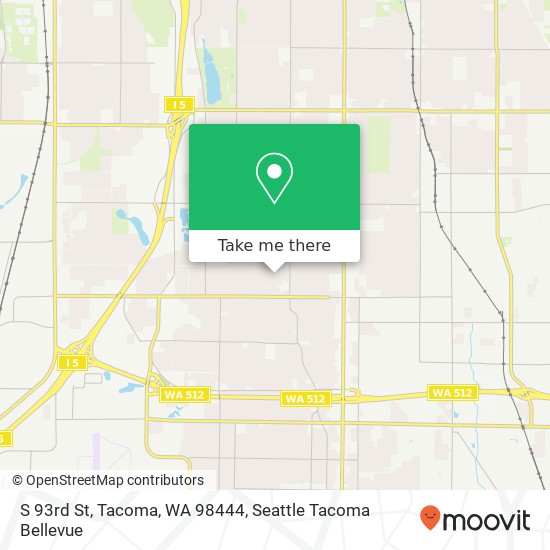 Mapa de S 93rd St, Tacoma, WA 98444