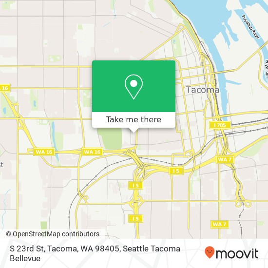 Mapa de S 23rd St, Tacoma, WA 98405