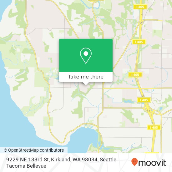 Mapa de 9229 NE 133rd St, Kirkland, WA 98034