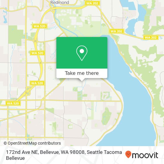 Mapa de 172nd Ave NE, Bellevue, WA 98008