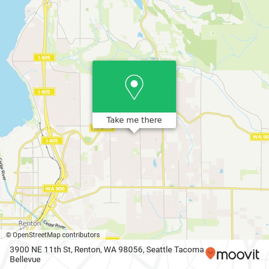 Mapa de 3900 NE 11th St, Renton, WA 98056