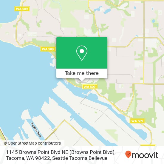 Mapa de 1145 Browns Point Blvd NE (Browns Point Blvd), Tacoma, WA 98422