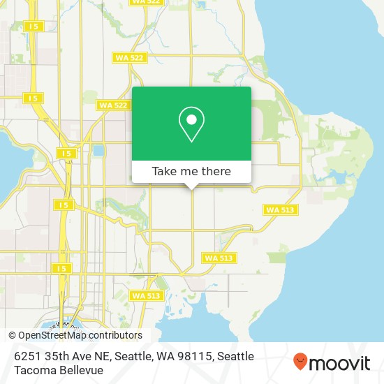 Mapa de 6251 35th Ave NE, Seattle, WA 98115