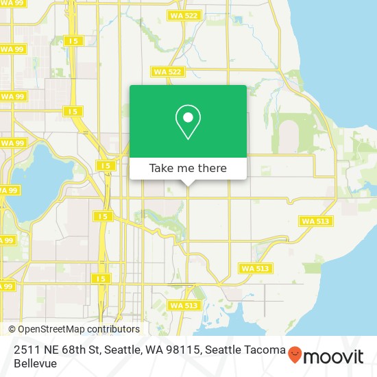 Mapa de 2511 NE 68th St, Seattle, WA 98115