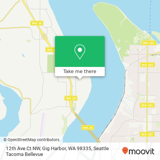 Mapa de 12th Ave Ct NW, Gig Harbor, WA 98335