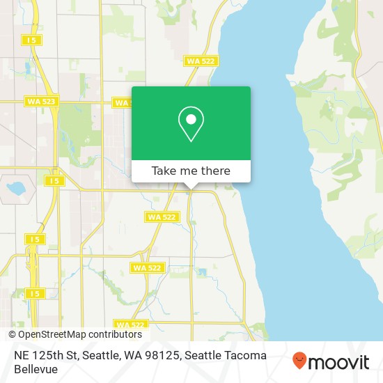 Mapa de NE 125th St, Seattle, WA 98125