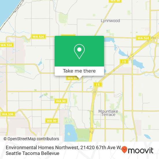 Mapa de Environmental Homes Northwest, 21420 67th Ave W