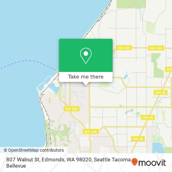 Mapa de 807 Walnut St, Edmonds, WA 98020