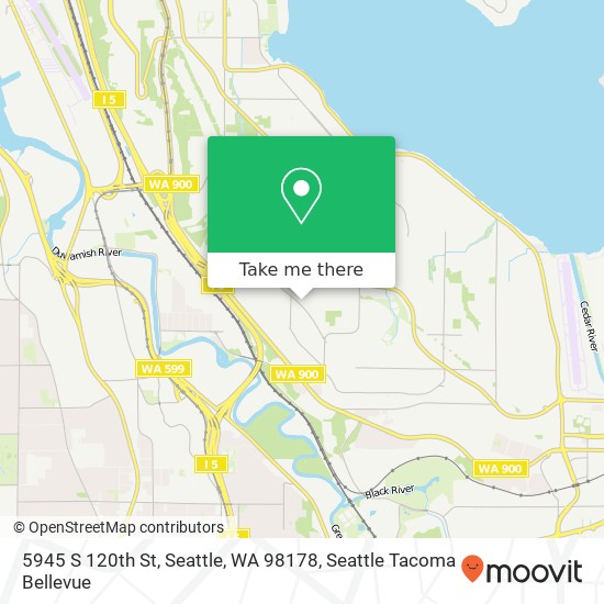 Mapa de 5945 S 120th St, Seattle, WA 98178