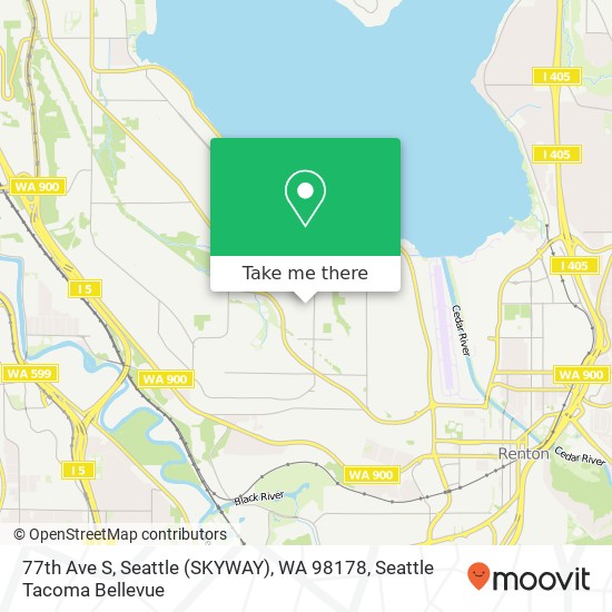Mapa de 77th Ave S, Seattle (SKYWAY), WA 98178