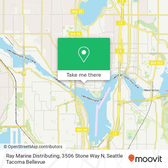 Mapa de Ray Marine Distributing, 3506 Stone Way N