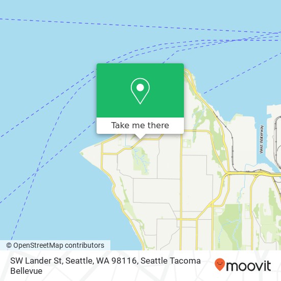 Mapa de SW Lander St, Seattle, WA 98116