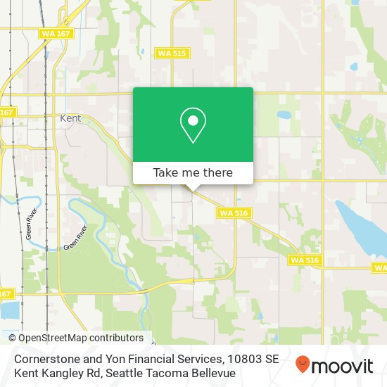 Mapa de Cornerstone and Yon Financial Services, 10803 SE Kent Kangley Rd
