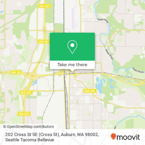 Mapa de 202 Cross St SE (Cross St), Auburn, WA 98002