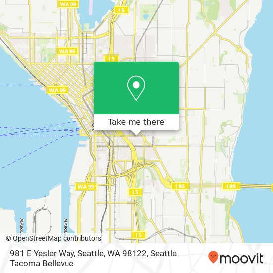 Mapa de 981 E Yesler Way, Seattle, WA 98122