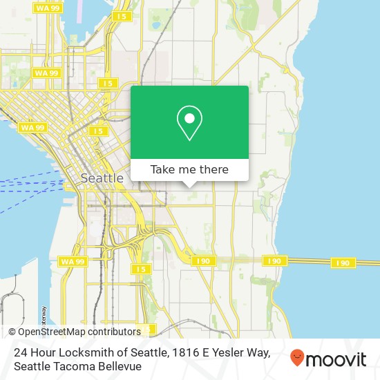 24 Hour Locksmith of Seattle, 1816 E Yesler Way map