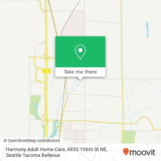 Mapa de Harmony Adult Home Care, 4833 106th St NE