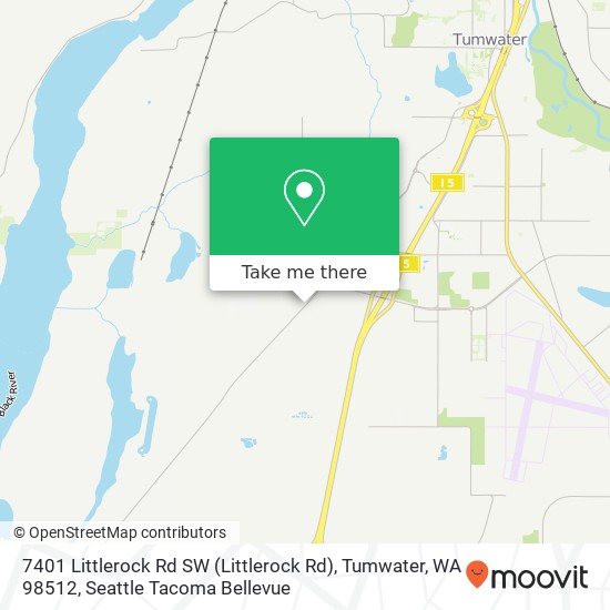 Mapa de 7401 Littlerock Rd SW (Littlerock Rd), Tumwater, WA 98512