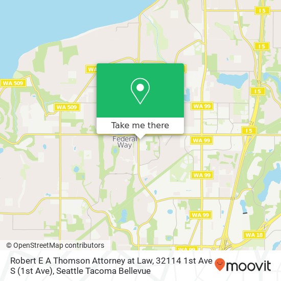 Robert E A Thomson Attorney at Law, 32114 1st Ave S map