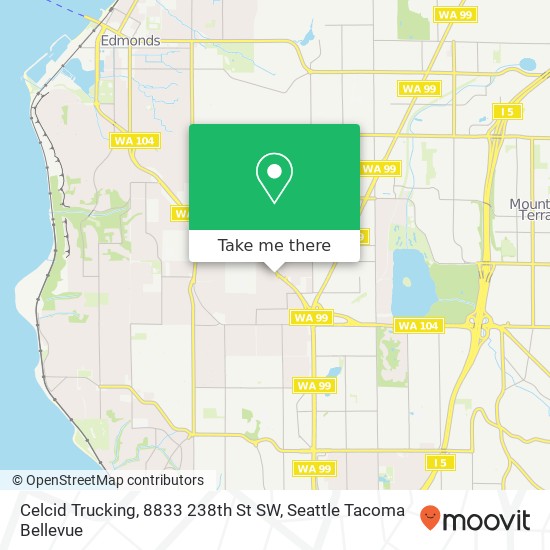 Celcid Trucking, 8833 238th St SW map