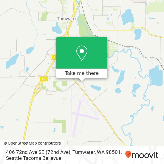 Mapa de 406 72nd Ave SE (72nd Ave), Tumwater, WA 98501