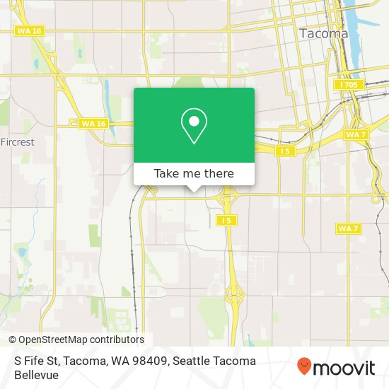 Mapa de S Fife St, Tacoma, WA 98409