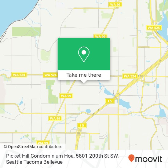 Picket Hill Condominium Hoa, 5801 200th St SW map