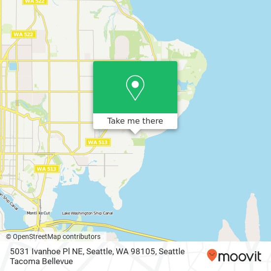 Mapa de 5031 Ivanhoe Pl NE, Seattle, WA 98105